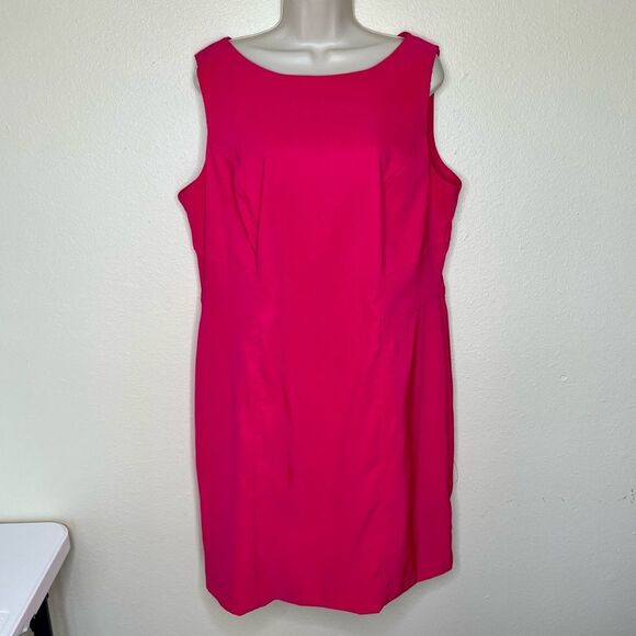 Alyx Limited Pink Sleeveless Sheath Dress Back Zip Flattering Seaming Women 18 - Picture 13 of 13